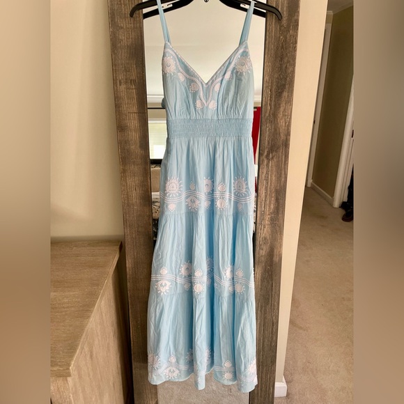 Lilly Pulitzer Aviary Embroidered Blue Maxi dress size 2 NWT - Picture 4 of 6